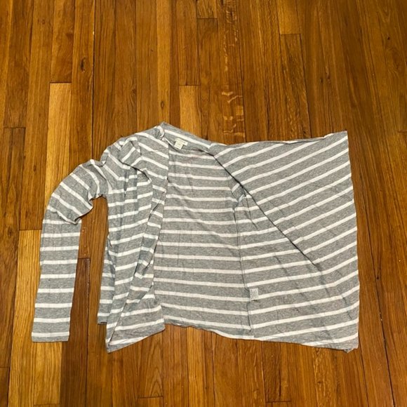 LAST CHANCE - J Crew Grey and White Open Cardigan XXS - Picture 1 of 5